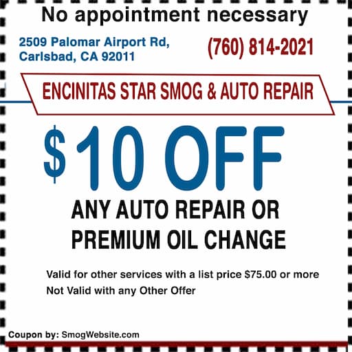 Carlsbad Auto Repair & Smog oil chenge coupon